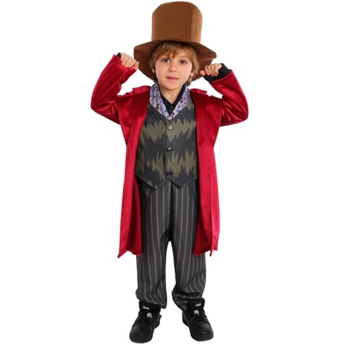 Disfraz Completo Infantil Fantasía Confeccionista Rojo miniatura 2