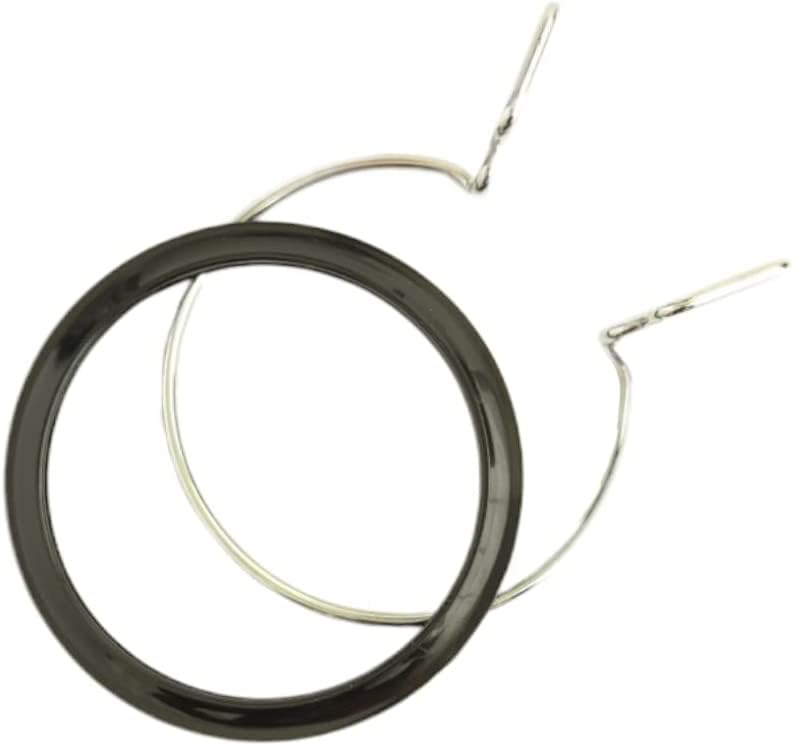 Image of Nurge Metal Embroidery Hoops - Premium Spring Tension Embroidery Hoop for Cross Stitch - Durable Ring with Quick Release Safety Clip - Ideal for Crafters,Beginners & Professionals - Black - Small