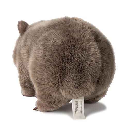 WWF Wombat Plüschtier (28cm) - Realistisch und Lebensecht Gestaltet, Super Weich zum Knuddeln und Liebhaben - Handwäsche Möglich, Grau