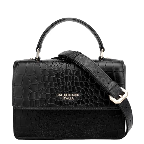 Image of Da Milano Leather Satchel for Women (OR-3028)