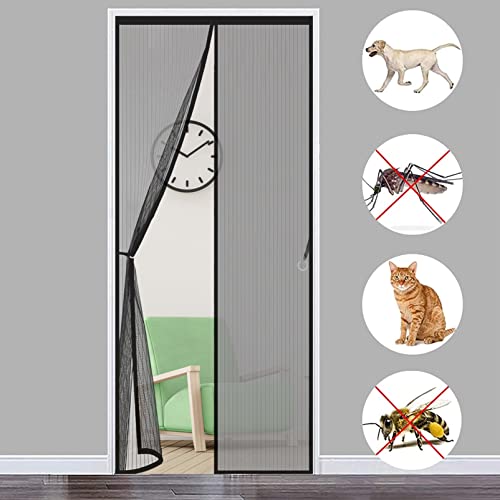 LKXHarleya Moskitonetz Für Fenster - Magnetisches Fliegengitter 130x150cm | Einfach Montieren Ohne Werkzeug