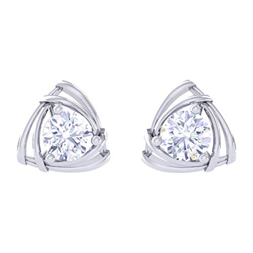 Clara Made with Swarovski Zirconia BIS Hallmarked 92.5 Sterling Silver Platinum Plated Ashley Solitaire Earring Gift For…