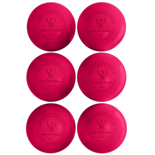 GCA Pro Lacrosse Official Game Ball NFHS College Approved Velocity 6 Pack LAX Field Tournament Rubber Practice (Pink, 6 Balls)