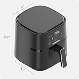 Chefman Air Fryer – 4 QT Compact Airfryer for Quick & Easy Meals in Minutes, Features Hi-Fry Technology for Extra Crisp, Touchscreen Controls with 4 Presets, Nonstick & Dishwasher Safe Basket - Black
