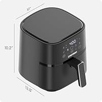 Chefman Air Fryer – 4 QT Compact Airfryer for Quick & Easy Meals in Minutes, Features Hi-Fry Technology for Extra Crisp, Touchscreen Controls with 4 Presets, Nonstick & Dishwasher Safe Basket - Black - Image 3