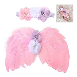 Gearmax Fotografie rekwisieten, baby engelenvleugels met hoofdband outfits, baby fotografie accessoires