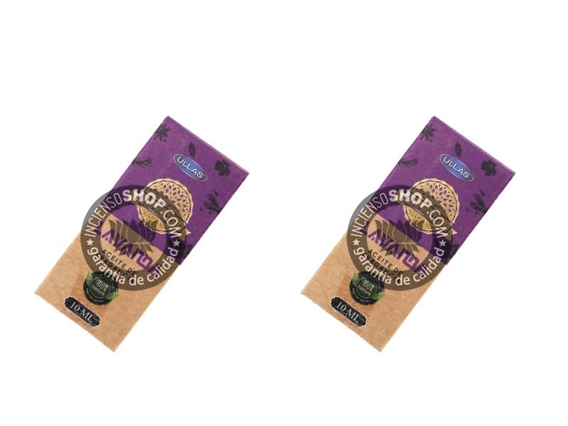 INCIENSOSHOP (Envío NO incluido) - Lavanda pack 2 unidades Aceite esencial diluido organico de Ullas en botella de 10 mililitros