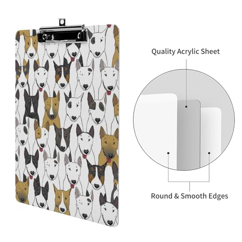 Porte-document avec clip A4 Terrier de Taureau planchette rigide