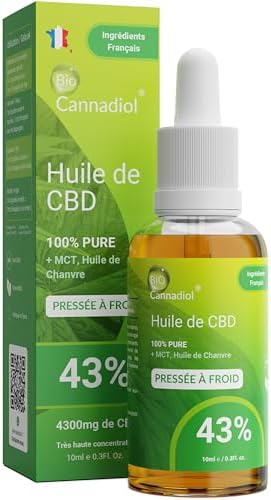 CANNADIOL 43% – Huile de CBD Pure 4300 mg – Ingrédients Français ...