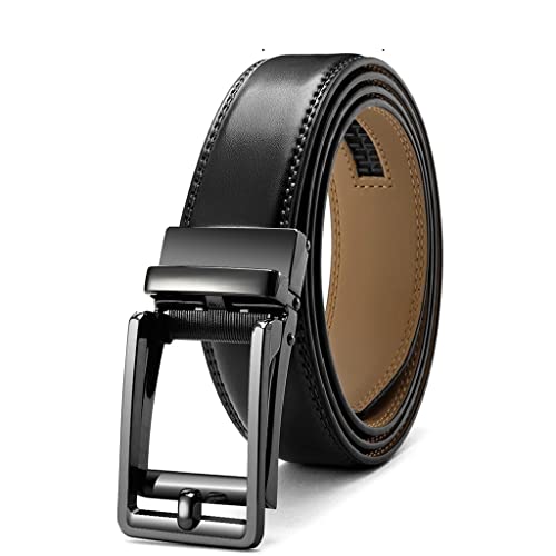 Men's Buckle Jeans Casual Belts Business Cowboy Waistband Male Automatic Buckle Strap(E,120cm)