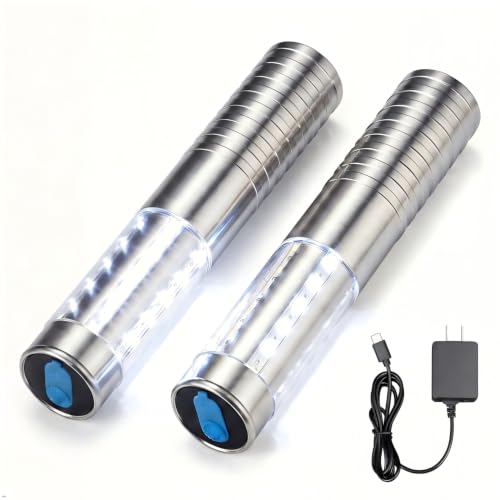 WILON 2 Pcs Upgrade LED Bottle Service Lights, Silver