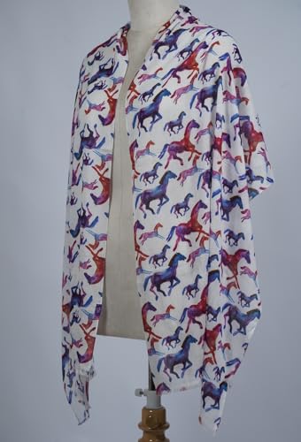 Image of VIC Cotton Modal Digital Print Scarf for Women | Digital Print Designer Stole | Soft Lightweight Luxury Wrap | Premium Cotton Modal Blend | 55 x 170 cm | VIC-SM-DP5517