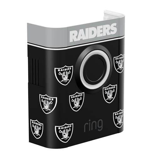 Image of All-New Limited Edition, Official NFL Faceplate for Ring Doorbells - Video Doorbell 3, Video Doorbell 3 Plus, Video Doorbell 4, Battery Doorbell Plus, and Battery Doorbell Pro | Las Vegas Raiders