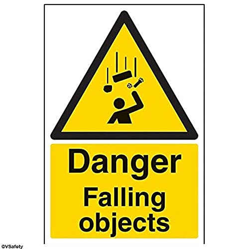 VSafety Danger Falling Objects Sign – Portrait – 200mm x 300mm – 1mm ...