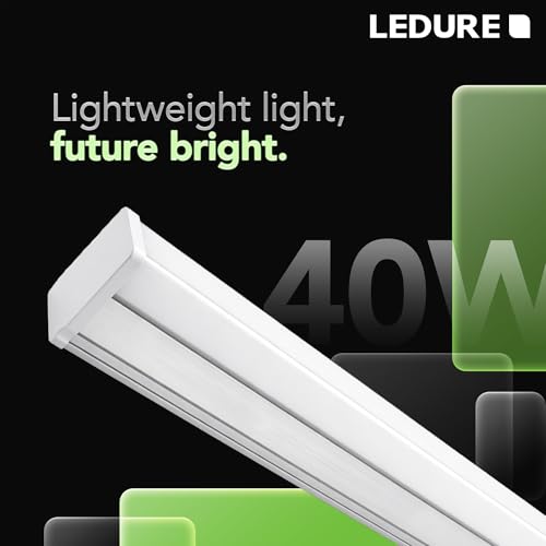 Image of LEDURE Comet 40W LED Batten Light 4 Feet | Pack of 20 | High Brightness 4000 Lumens | Warm White (3000K)| Wall Ceiling LED Tubelight for Home, Living Room, Bedroom, Study