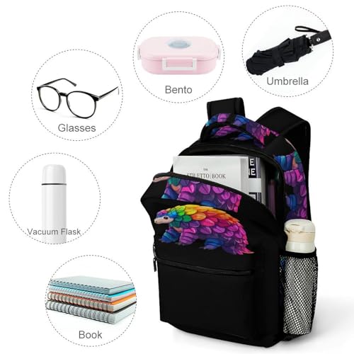 Colorful Pangolin Travel Backpack Laptop Backpack Computer Bag Lightweight Back Pack for Men And Women4
