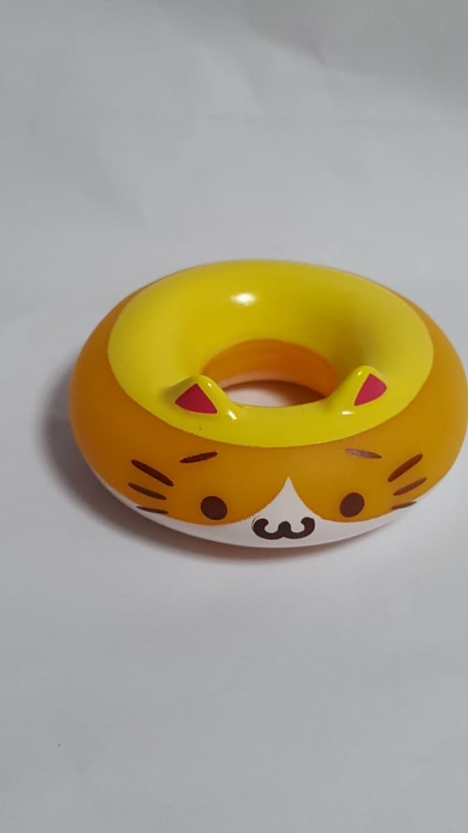 【羊のドーナツ屋さんページ】スポッテッドタビー柄猫さんたちのあみぐるみ Amazon.co.jp: ねこドーナツ ソフビ チョコ 橙 フィギュア