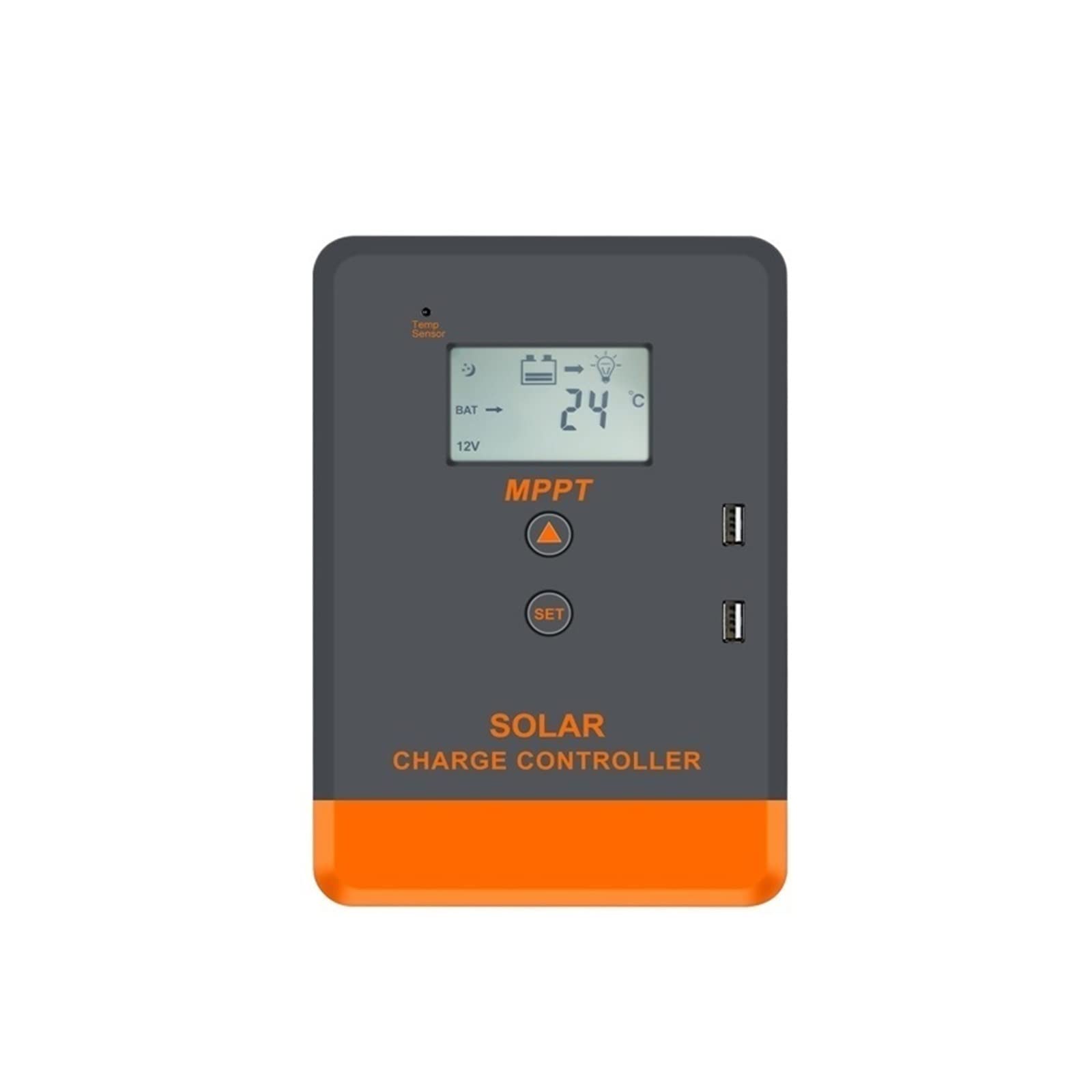 Solar Controller, MPPT Solar Panel Charger Controller 20A 30A 40A 12V 24V Auto LCD Display Fit for AGM Gel Flooded Lithium Batteries(40A)