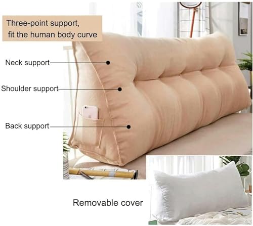 Coussin de support de tête de lit triangulaire aux finitions premium - 5
