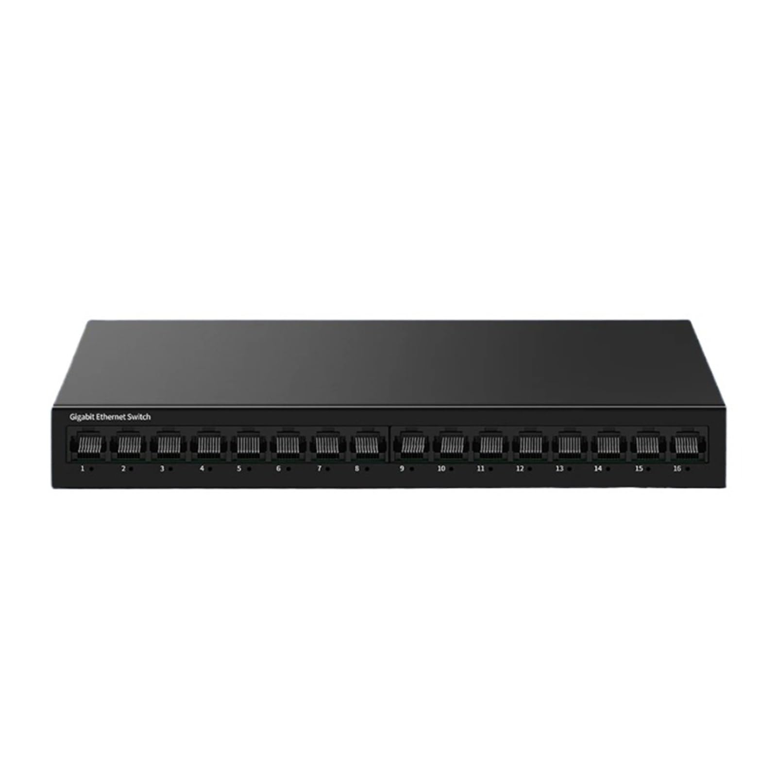 Przełącznik przemysłowy Gigabit 16-portowy przełącznik sieciowy Homelab Ethernet bez wentylatora biurkowego 1000 m (adapter AU)