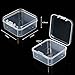 SATINIOR 24 Packs Small Clear Plastic Beads Storage Containers Box with Hinged Lid for Storage of Small Items, Crafts, Jewelry, Hardware (1.7 x 1.7 x 0.8 Inches)