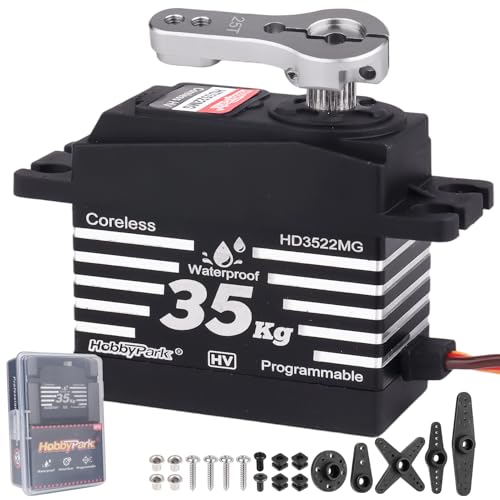 HobbyPark Waterproof RC Servo High Torque Coreless Motor Metal Gear Digital Servo for 1/8 1/10 RC...