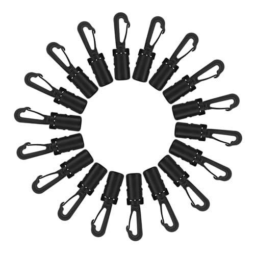 GAROZATION Marine Kayak Paddle Holder 20pcs Fixed Buckle for Paddle Boat Dock Hook and Mooring Straps