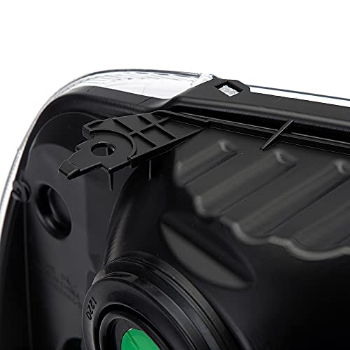 Image of GRAND ORANGE Headlights Assembly Compatible with 2005-2007 Ford F250 F350 F450 F550 Super Duty /Fit 2005 Ford Excursion Headlamp Clear lens Chrome Houing Clear Reflector