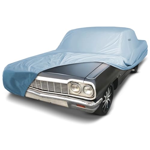 Image of iCarCover Premium Car Cover for 1950-1957 Chevy Bel Air 2-Door, 4-Door Heavy Duty Waterproof All-Weather Automobiles Custom Fit Indoor Outdoor UV Snow Protection Covers with Straps and Bag