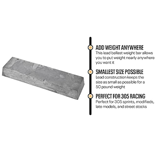 Speedway 50 LB Lead Ballast Weight Bars, 2 Pack