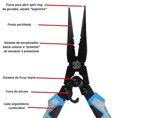 Alicate pesca de bico x54-1 multiuso força dupla aço Albatroz
