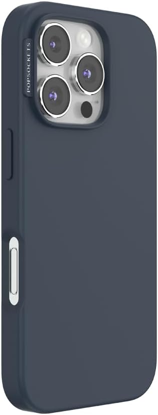 PopSockets iPhone 16 Pro Phone Case with MagSafe, Wireless Charging Compatible, Blue - Navy