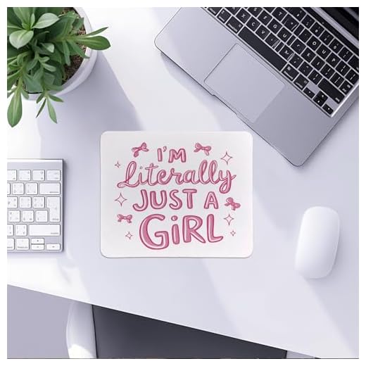 Coquette Pink Bow Mouse Pad, I'm Literally Just a Girl Preppy Mouse Pads Mousepad for Home Office Dorm Laptop Computer Desk Accessories Supplies, 8.7x7.1 Inch