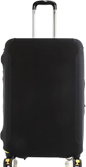 Initial Letter Printed Design Travel Trolley Case Cover Protector Washable Suitcase Cover Luggage Storage Covers for 18-28 Inch Luggage Cover (S (18-21 inch Luggage), Black)