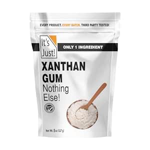 It's Just - Xanthan Gum, 8oz, Batch Tested Gluten Free, Keto Baking, Non-GMO, Thickener for Sauces, Soups, Dressings, Packaged in USA