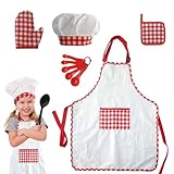 Genérico delantal de cocina para accesorios de cocina completos, material de algodón duradero, diseño adecuado para el cuidado fácil, incluye guantes de sombrero, cucharas de tap