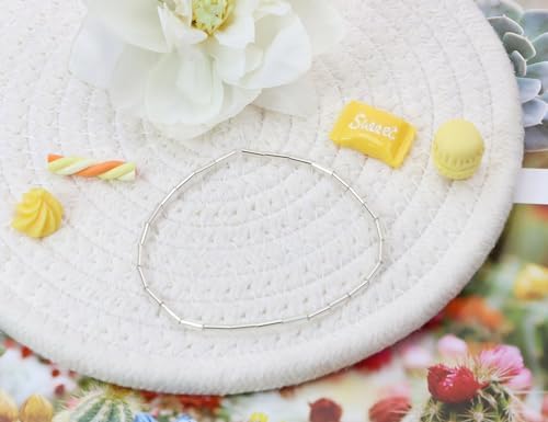 유리 나팔 비즈 펜타 엔젤 1100개/50g 미니 롱 튜브 시드 비즈 2×6mm 작은 공예 루즈 스페이서 비즈 귀걸이 팔찌 목걸이 허리 비즈 주얼리 제작용(실버) — 사진 5