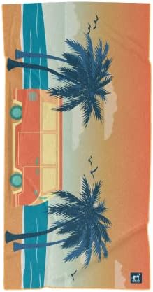 Miniatura 2 de Sprints Toalla atlética para correr, tamaño completo, funda de asiento de automóvil, microfibra de rendimiento (Retro Sunset)