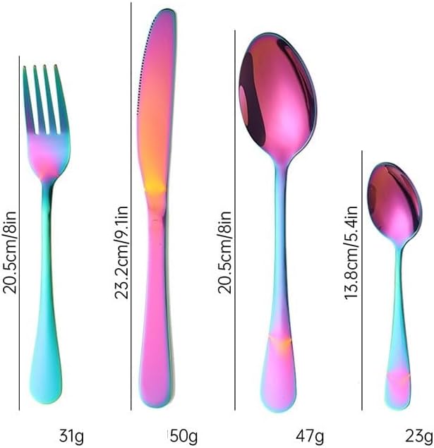Silverware Flatware Cutlery Set, 24-piece Knife, Fork And Spoon Cutlery Set Black High-end Gift Box Knife, Fork And Spoon(Rose Gold)