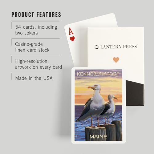 Baraja de 52 cartas tamaño póker Kennebunkport Maine miniatura 3
