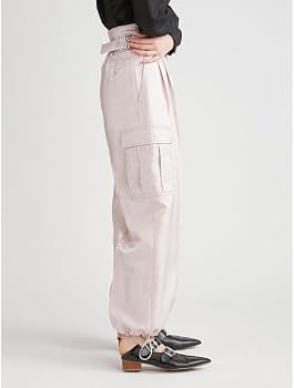 Amazon | [ファーファー] ハイウエストワークパンツ | ロングパンツ 通販