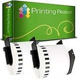 Printing Pleasure 2x Sostituzione Brother DK-22205 Rotolo Etichette Compatibile con Stampante Etichette Brother QL 700 QL 710 QL 500 QL 550 QL 800 62mm x 30.48m