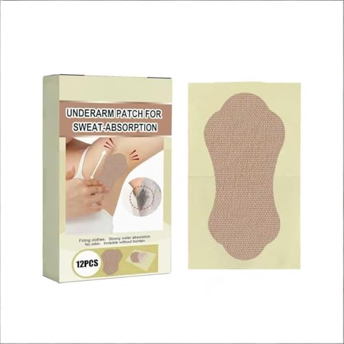 Underarm Sweat Absorbing Patches for Women and Men, Disposable Clothing Pads, Breathable Invisible for Shirts and Dresses 12PCS (1pc)