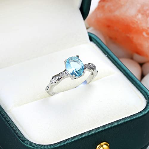 Bague topaze bleue véritable un symbole d'amour éternel à votre doigt - 3