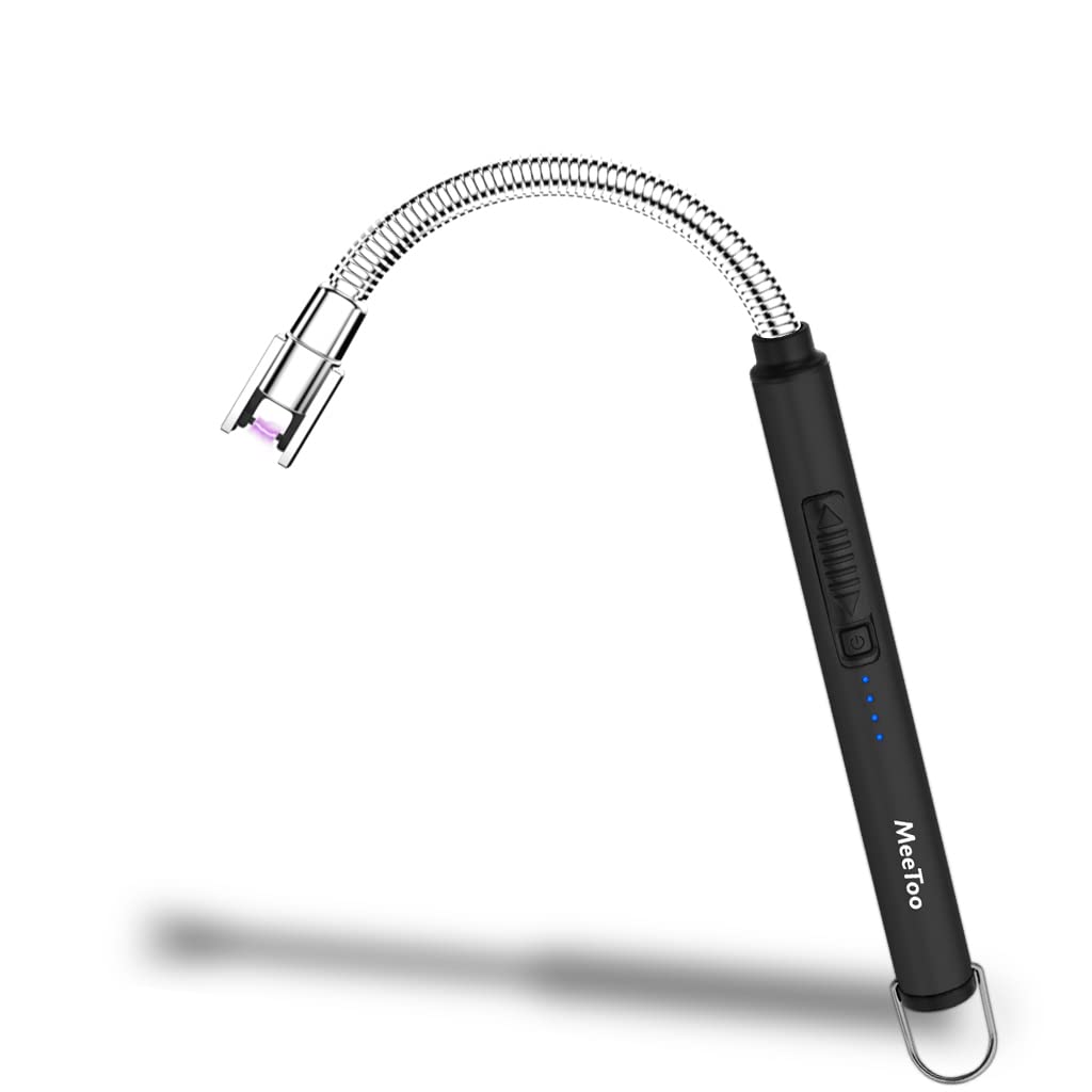MEETOOLighter, Electric Candle Rechargeable USB Lighter Plasma Arc for Candle Birthday Camping Black