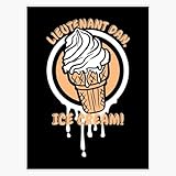Lieutenant Dan Ice Cream Sticker Bumper Sticker Vinyl Decal 5'
