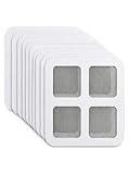 10 Pack Mesh Repair Patches, Gray Adhesive Grid Tape for Fixing Window and Door Screen Holes