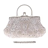 Appel ]: Cette pochette perlée est bien conçue avec un matériau de perles faits à la main et un polyester de haute qualité, ce qui lui donne une structure durable et robuste et une touche confortable. Il est parfait pour toute occasion, comme les mar...