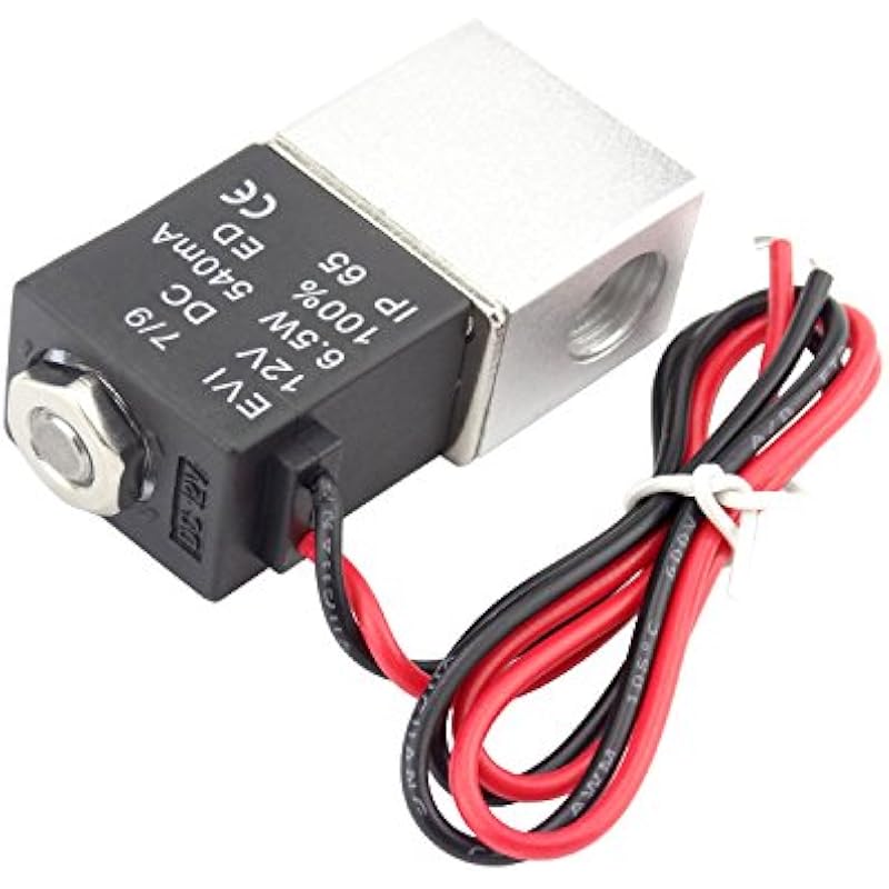 1/4inch DC 12V 2 Way Normally Closed Electric Solenoid Air Valve, Stainless Steel 상세이미지 3