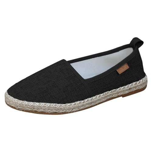 Chaussures femme décontractées à semelles plates noires en taille 41